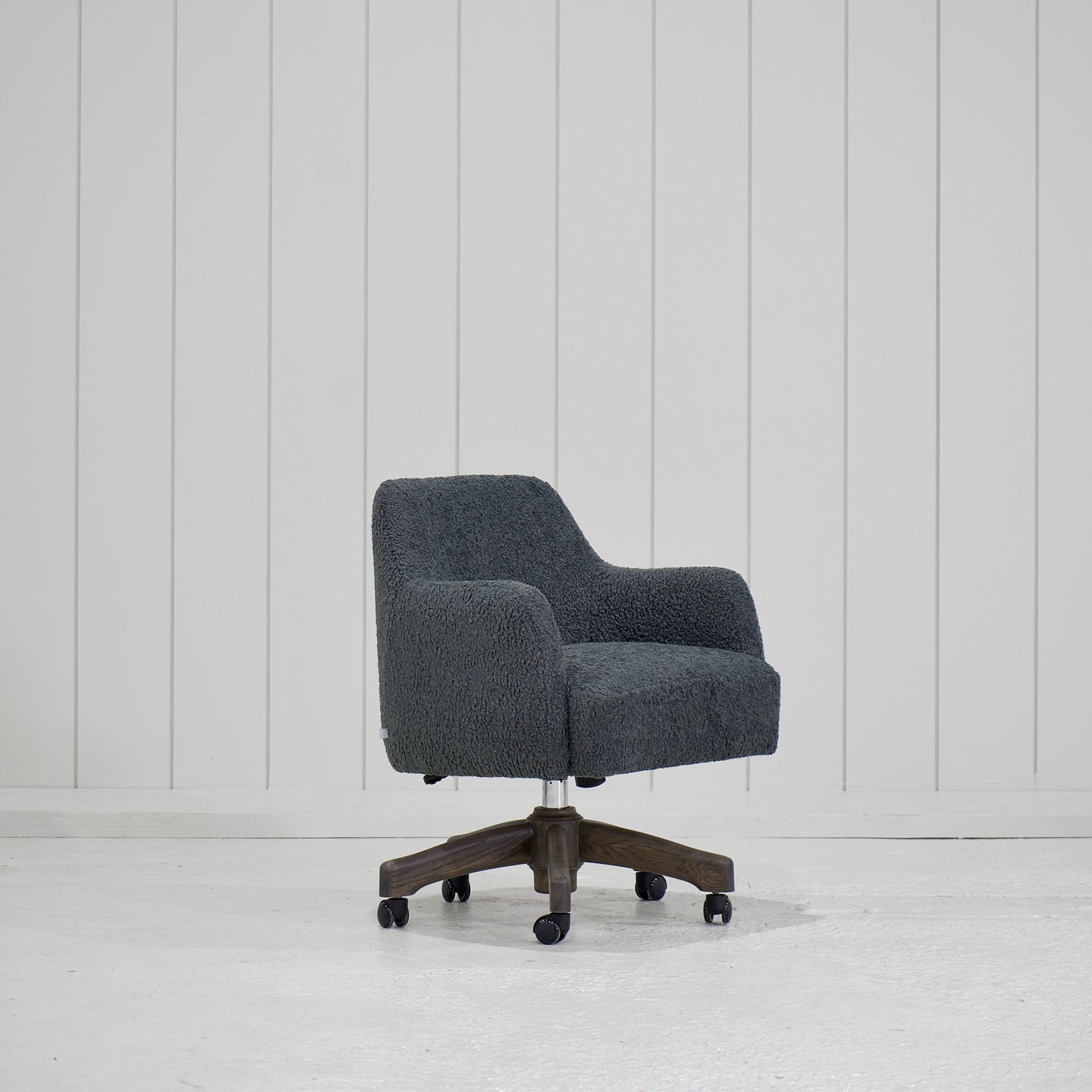 James - Chaise de bureau avec base en chêne