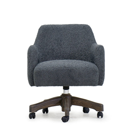 James - Chaise de bureau avec base en chêne