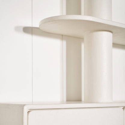 Porter avec console à étagères