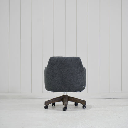James - Chaise de bureau avec base en chêne