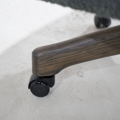 James - Chaise de bureau avec base en chêne