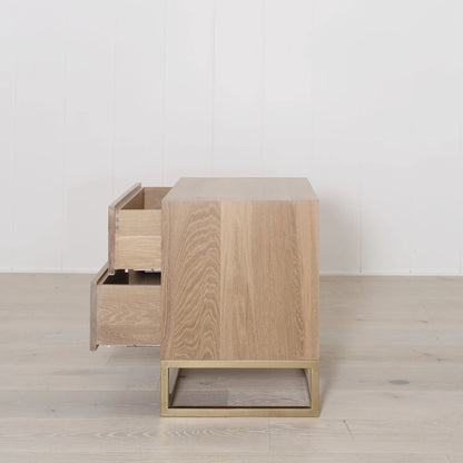 Structure - Table de chevet avec base en laiton