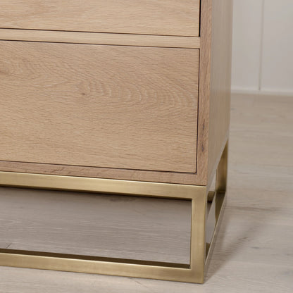 Structure - Table de chevet avec base en laiton